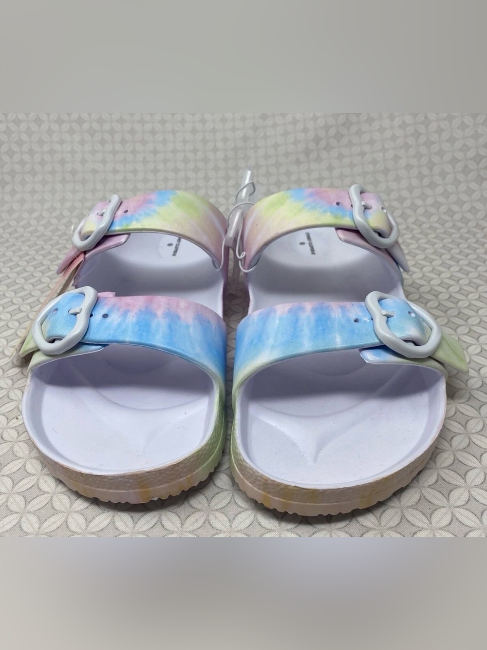 Stoney Clover Lane x Target Womens Tie-Dye Slide Sandals Size 11 Rainbow Multi